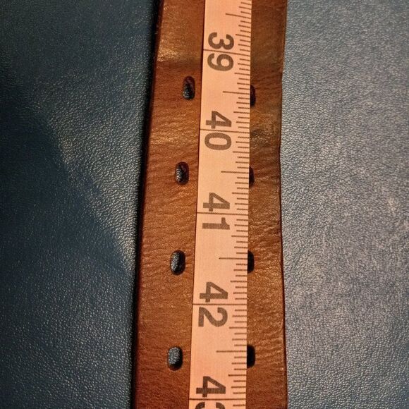 American Eagle Leather Silver Tone Metal Belt - Picture 9 of 9